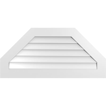 Ekena Millwork Octagonal Top Surface Mount PVC Gable Vent w/ 3-1/2"W x 1"P Standard Frame, 42"W x 20"H GVPOT42X2001SN